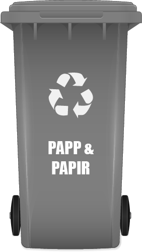 Avfallsbeholder for papp og papir